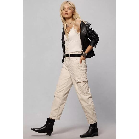NWT ANTHROPOLOGIE The Carson Utility Barrel Pants: Corduroy Edition $148 SIZE 12 - Picture 1 of 6